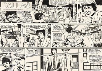 RON HARRIS (1949 - ) Dallas / J.R. Ewing Sunday comic strip.